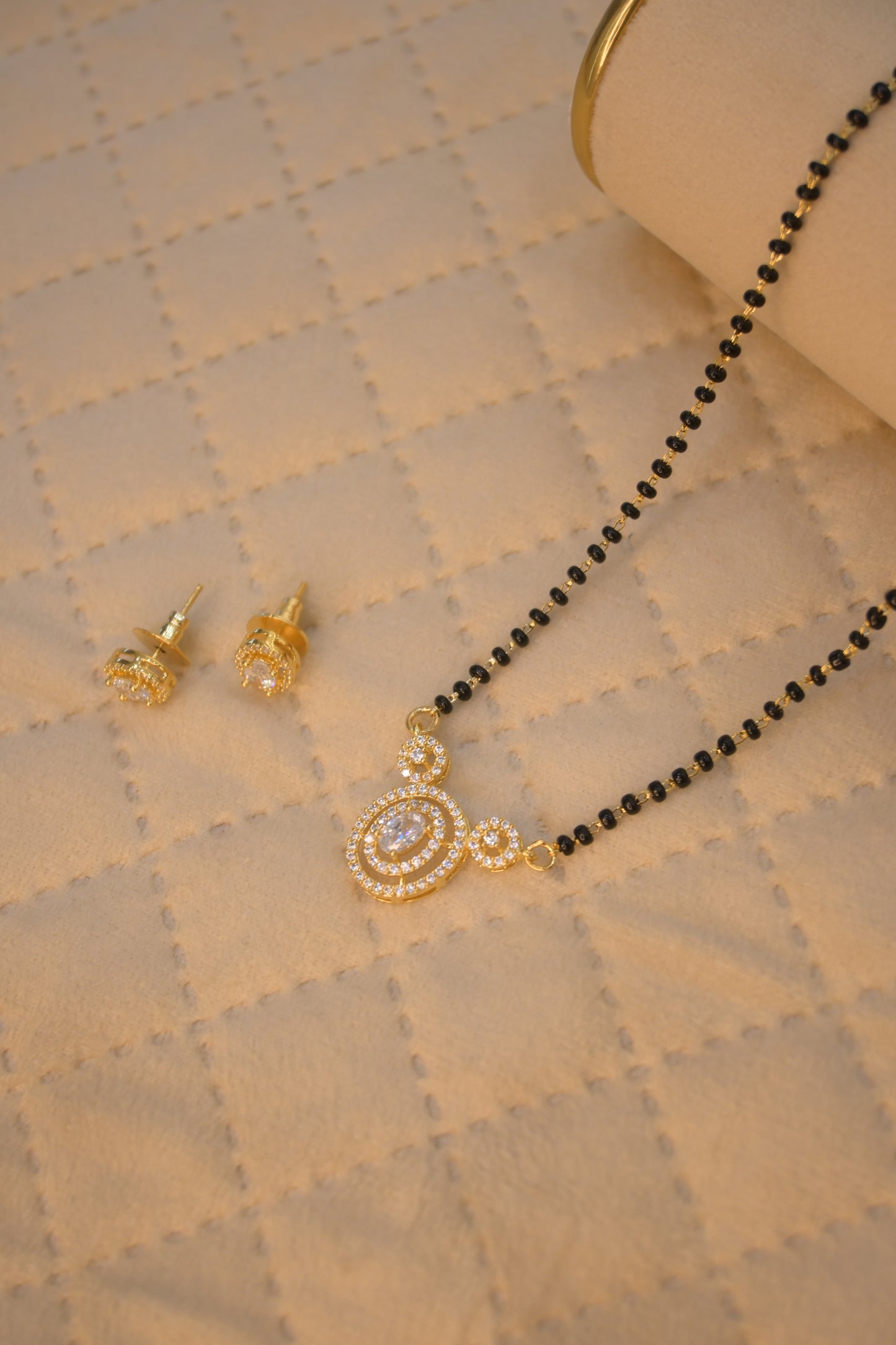 Gold Plated Cubic Zirconia Studded Mangalsutra