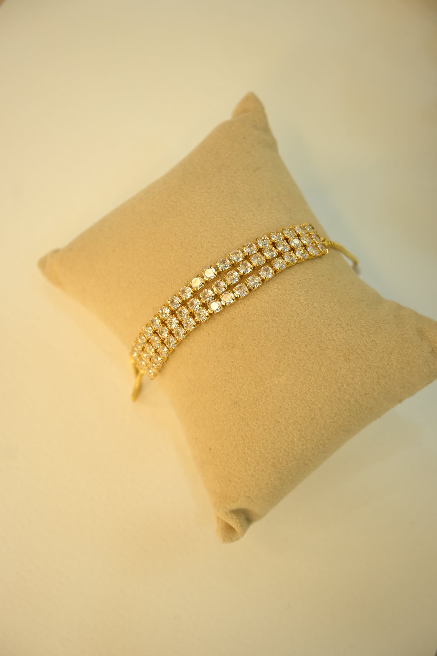 Cubic Zirconia Adjustable Pull Chain Bracelet