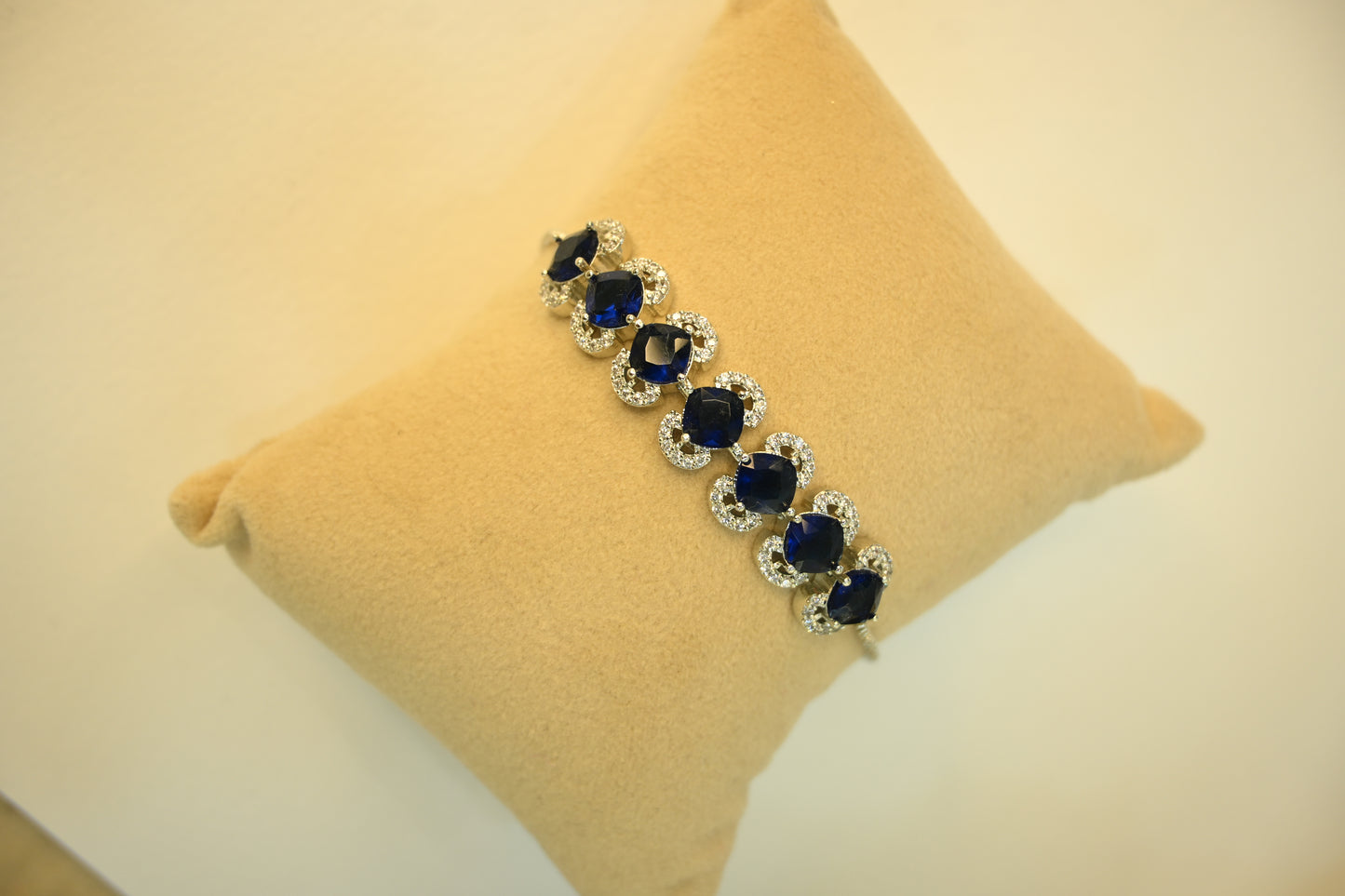Blue Adjustable pull Chain Bracelet