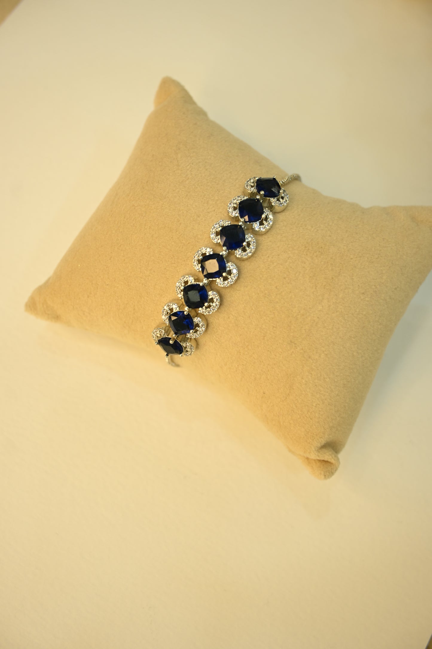 Blue Adjustable pull Chain Bracelet