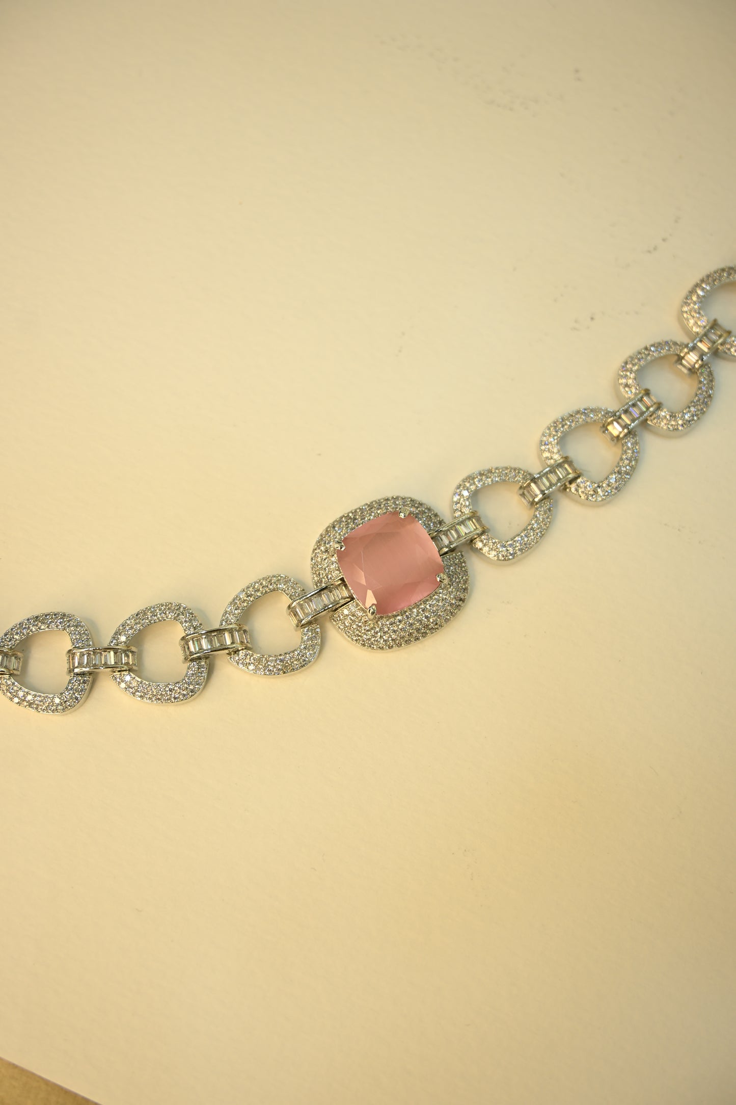 Statement Cubic Zirconia Studded Bracelet