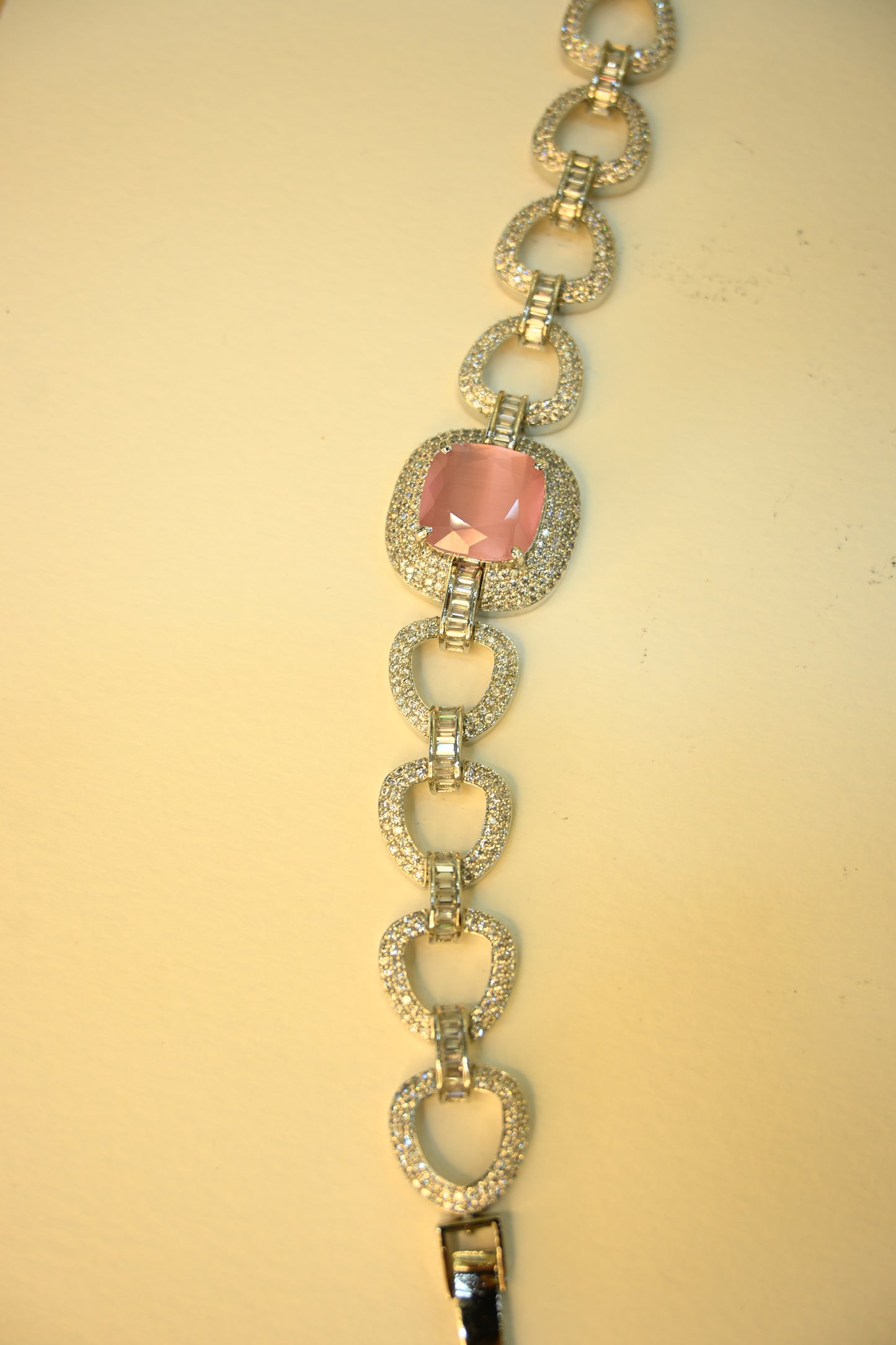 Statement Cubic Zirconia Studded Bracelet