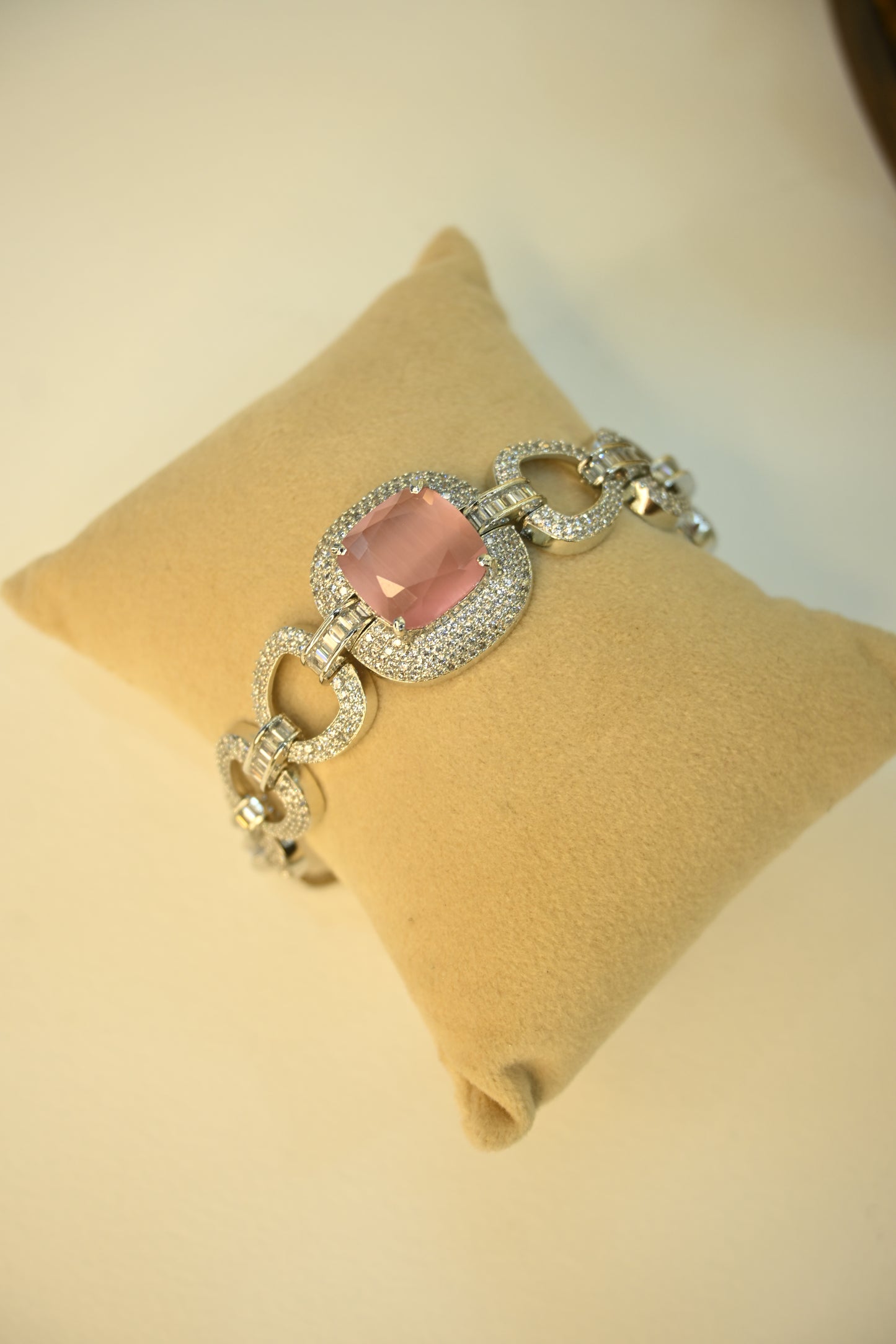 Statement Cubic Zirconia Studded Bracelet