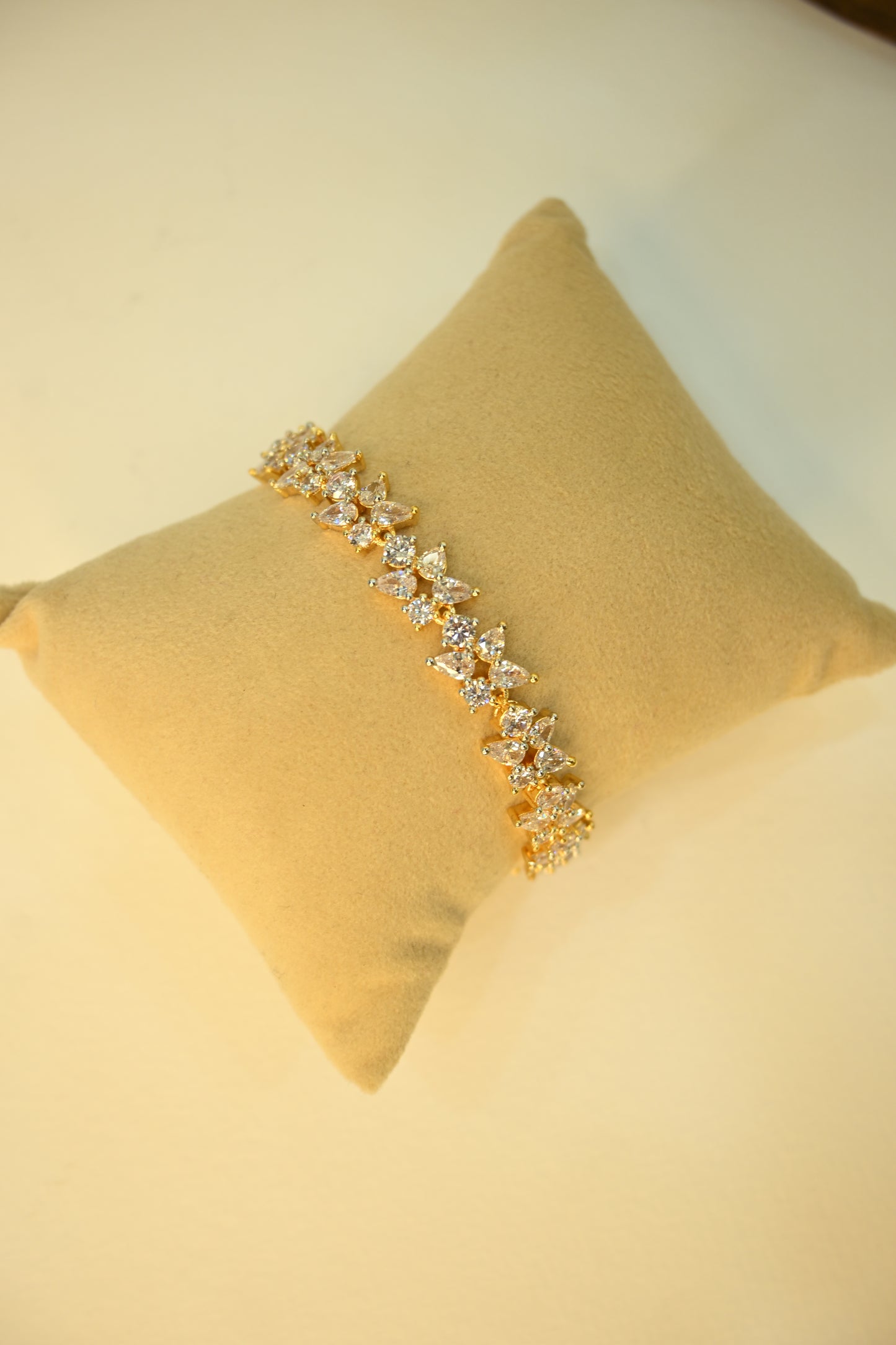 Cubic Zirconia Studded Bracelet