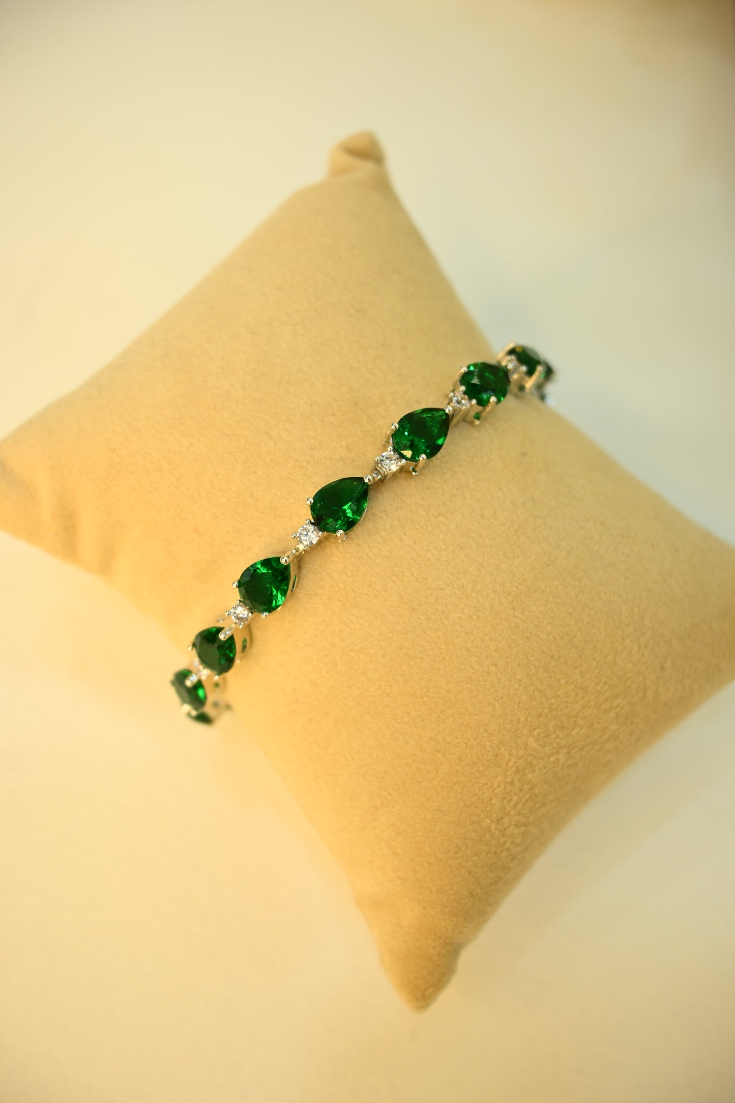 Green Stone Beaded Bracelet