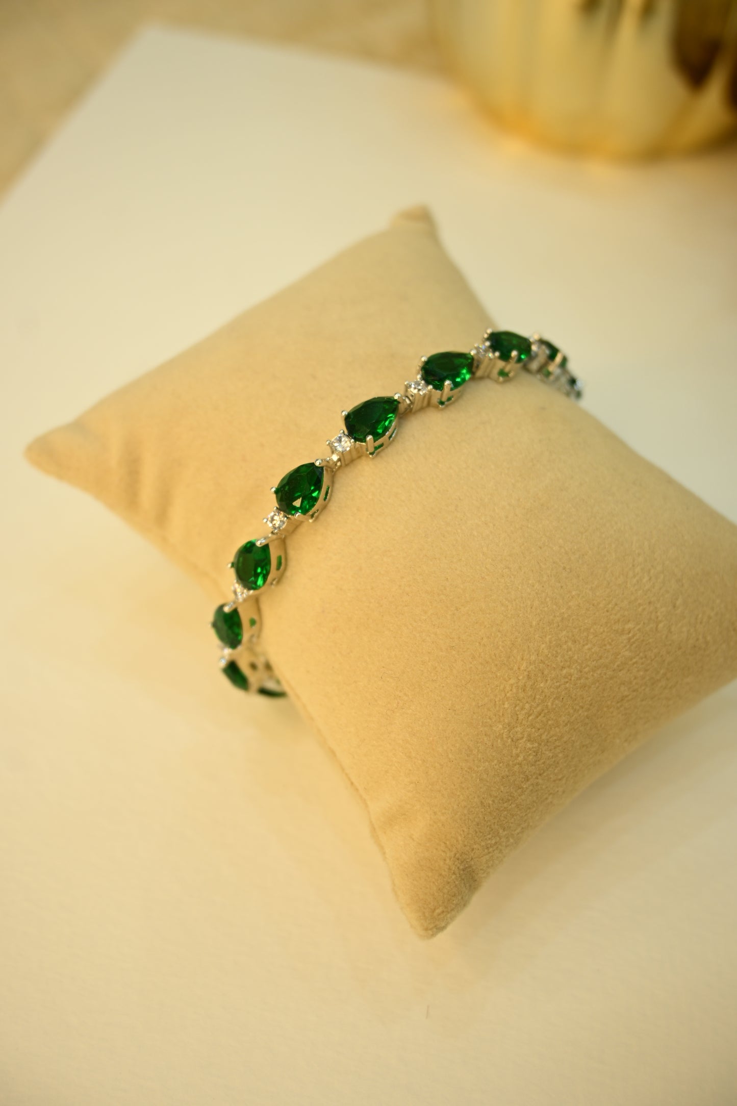 Green Stone Beaded Bracelet
