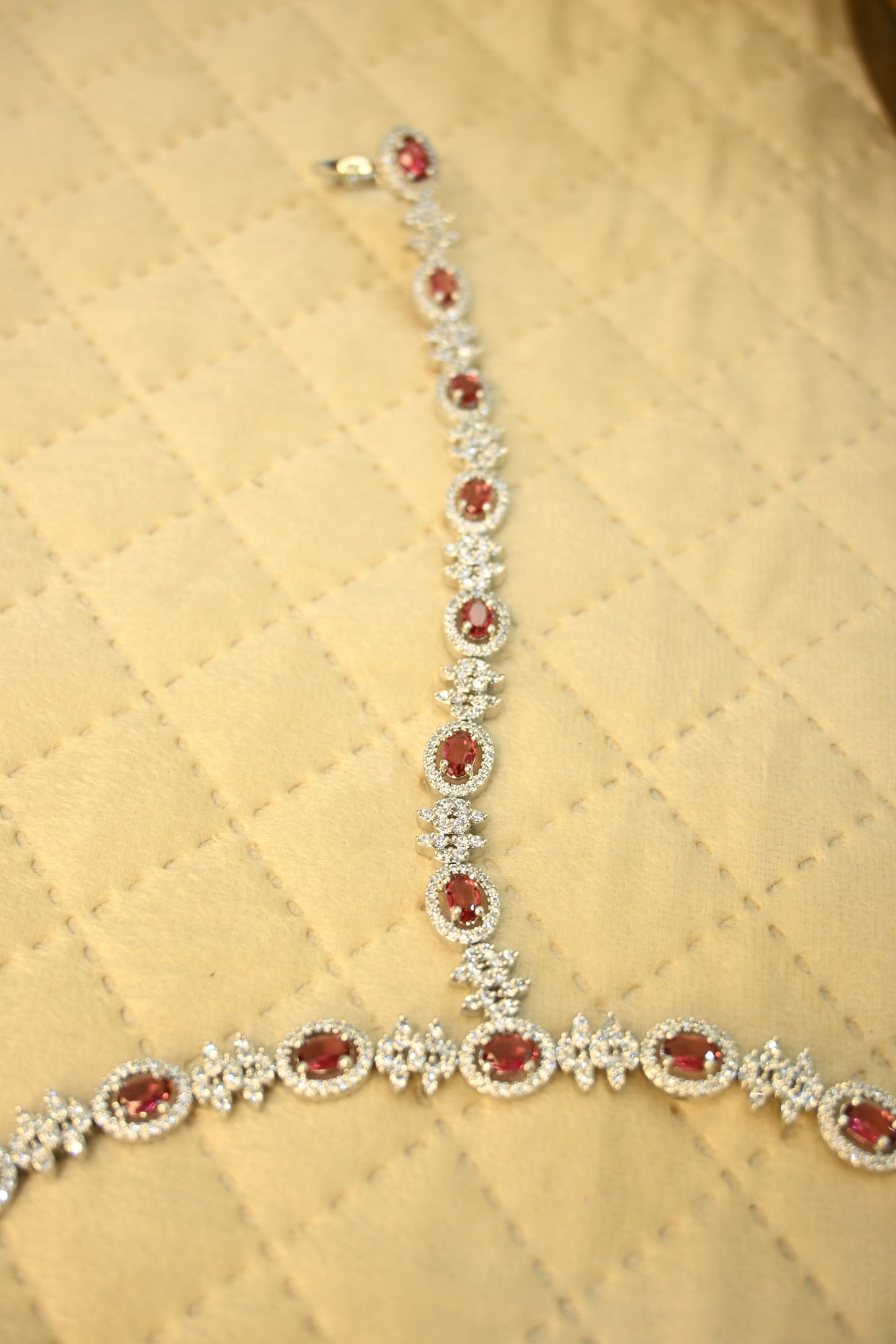 Cubic Zirconia Studded Hand chain Bracelet