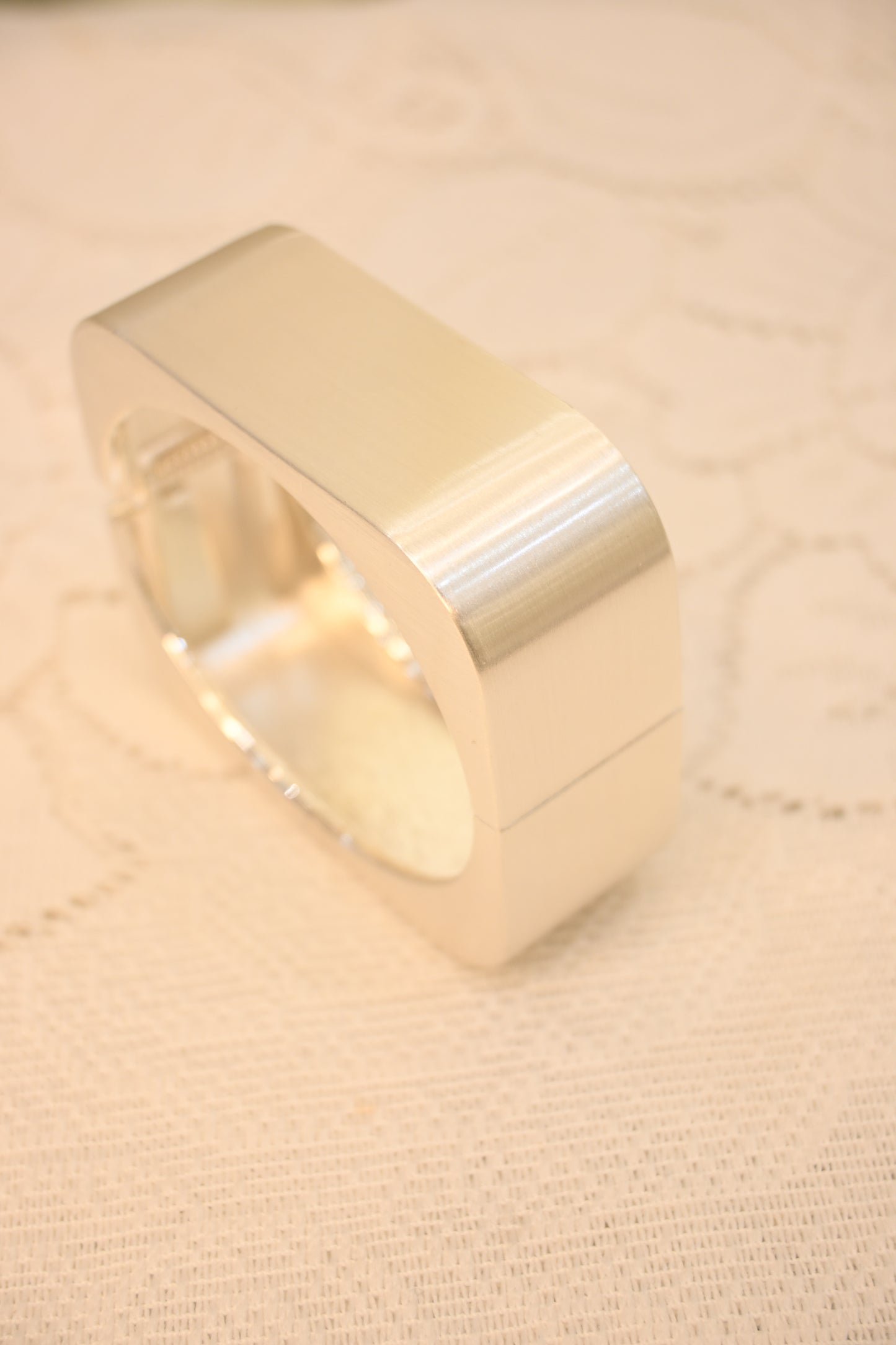 CHUNKY MATTE SILVER BRACELET