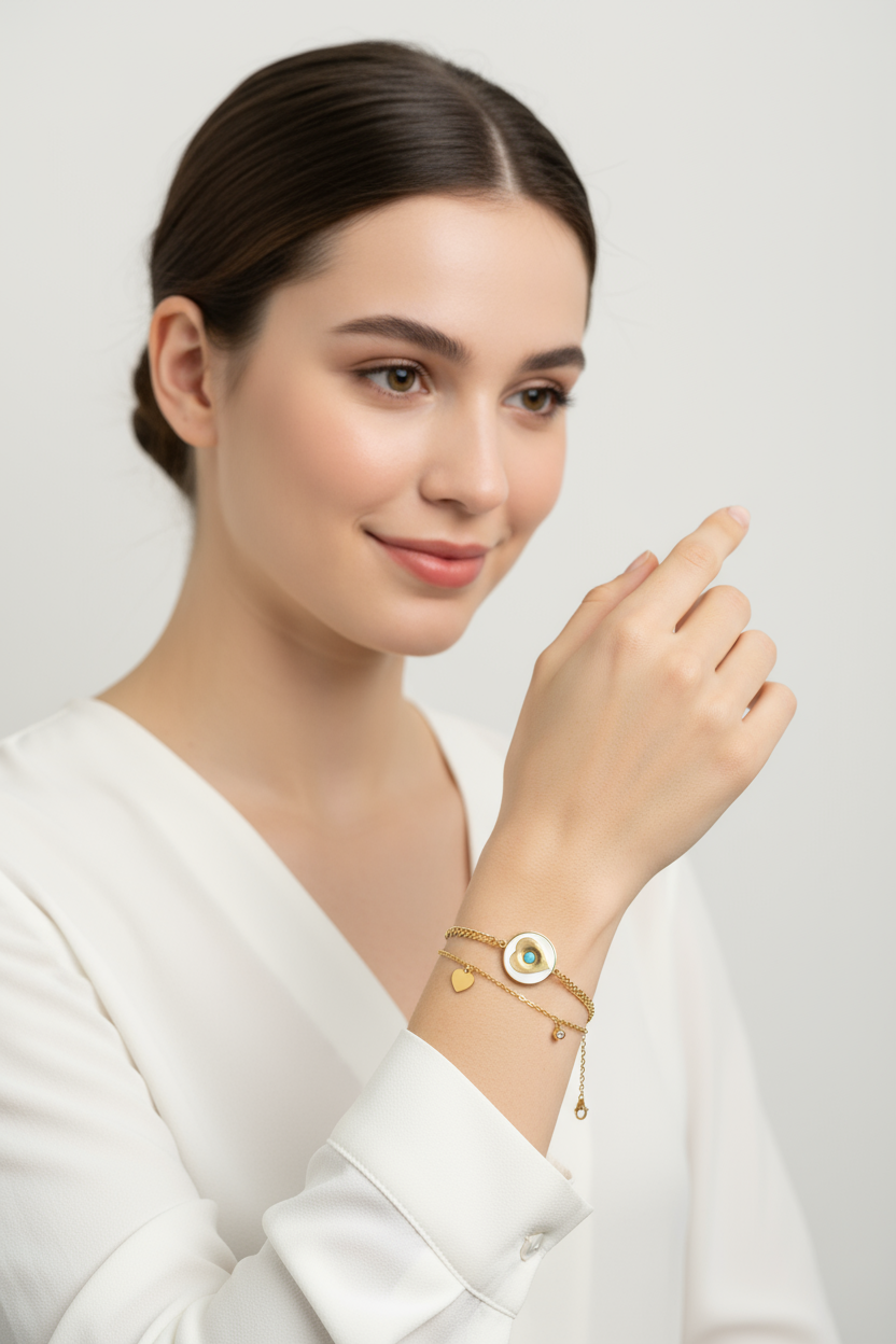 Double Layer Chunky Bracelet