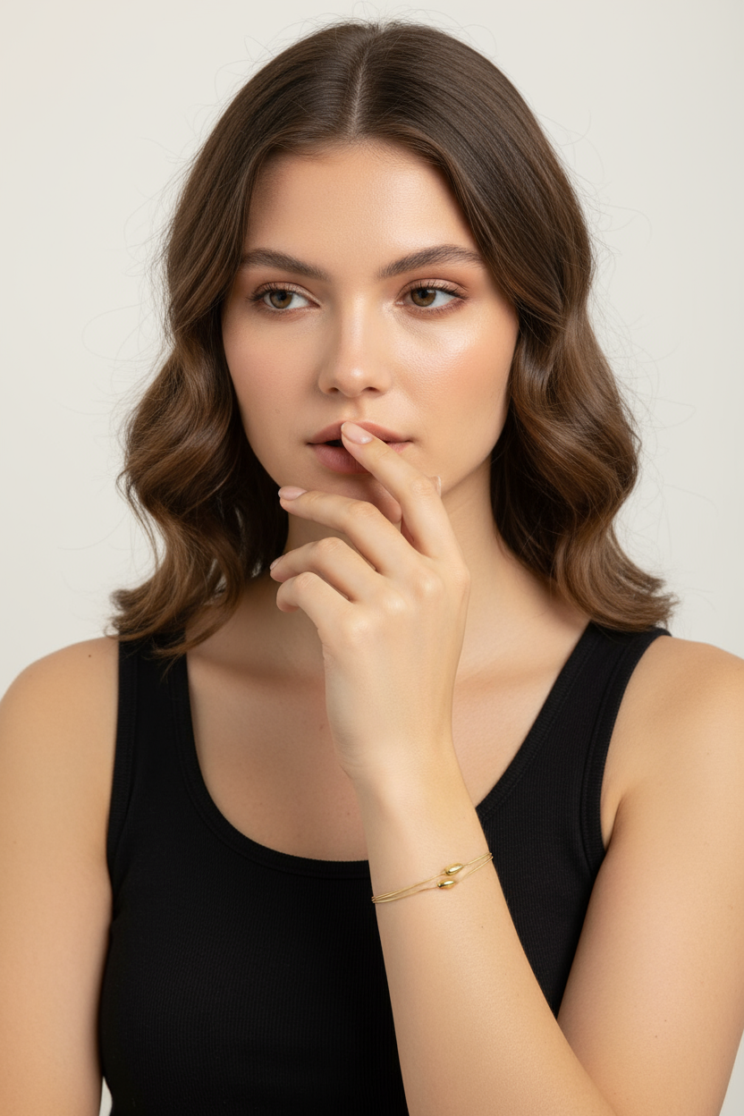 DOUBLE LAYER GOLD PLATED BRACELET