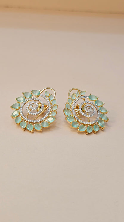 ZIRCON EARRING 18KT GOLD PLATED