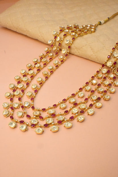 MOISSANITE MULTILAYER NECKLACE SET