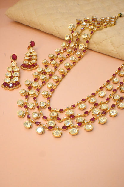 MOISSANITE MULTILAYER NECKLACE SET