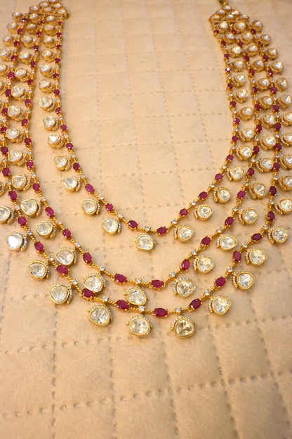 MOISSANITE MULTILAYER NECKLACE SET