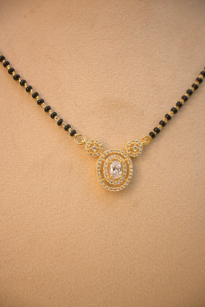 Gold Plated Cubic Zirconia Studded Mangalsutra