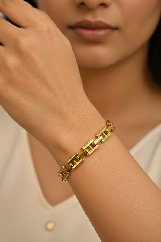 Bold Metal Link Chain Bracelet