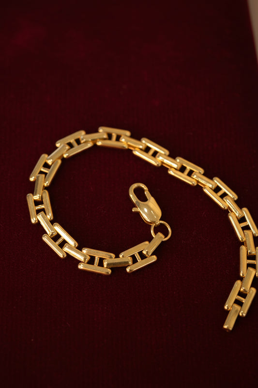 Statement Gold Plated Link Chain Bracelet