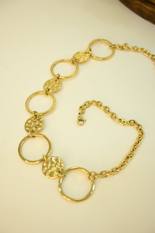 Double Layer Gold Plated  Link Chain Bracelet