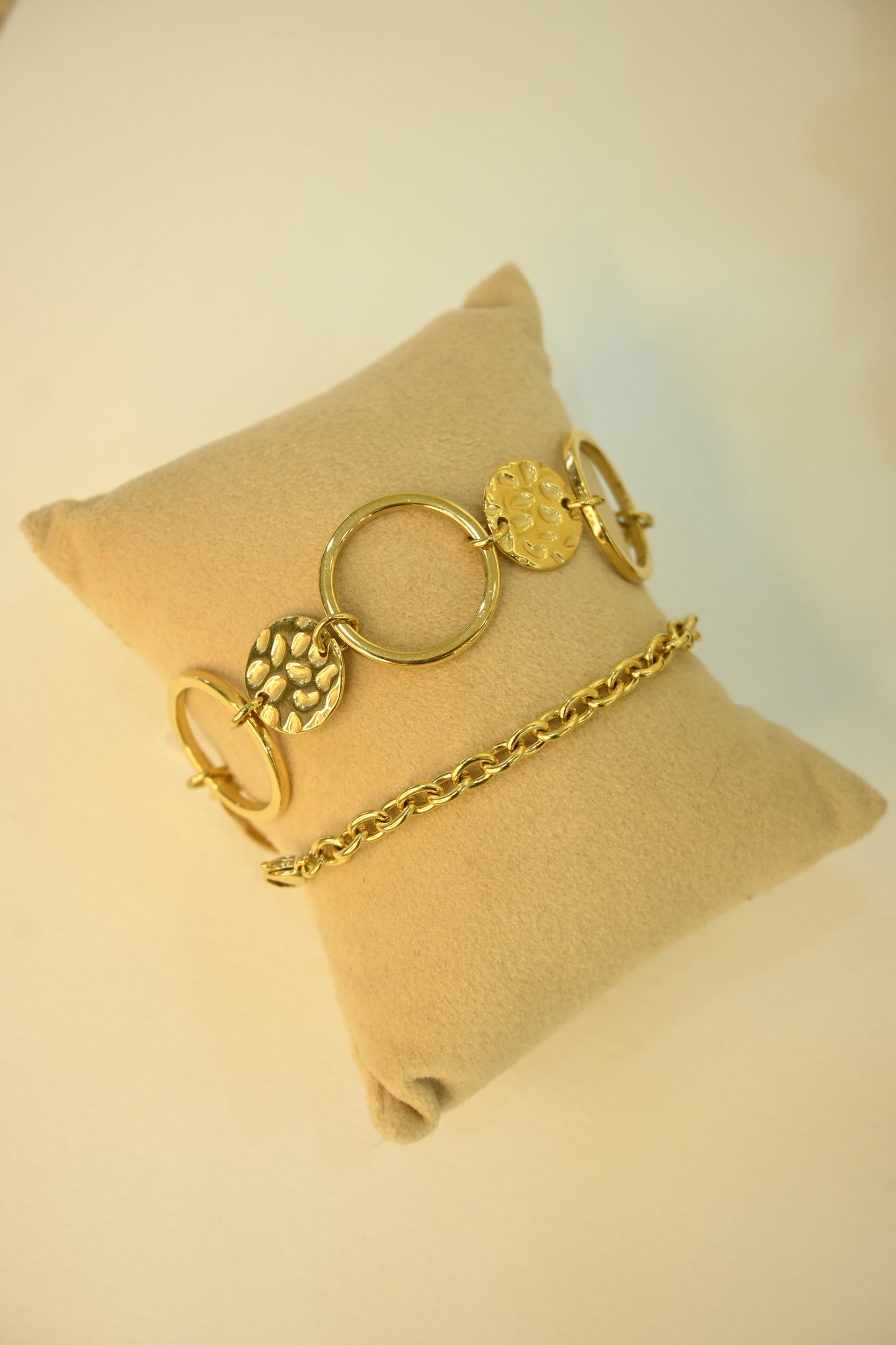 Double Layer Gold Plated  Link Chain Bracelet
