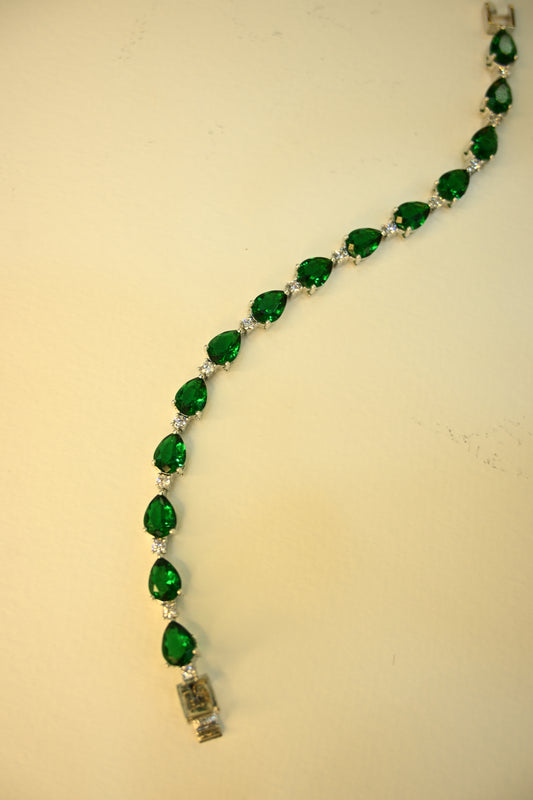 Green Stone Beaded Bracelet