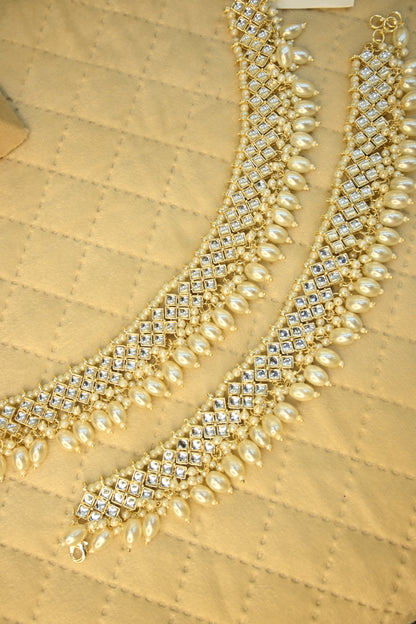 Stone Work Pearl Anklet