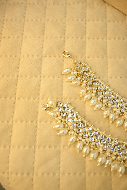 Stone Work Pearl Anklet