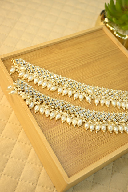 Stone Work Pearl Anklet