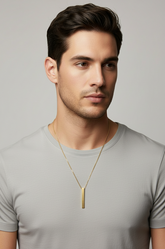 18K GOLD PLATED LINEAR PENDANT