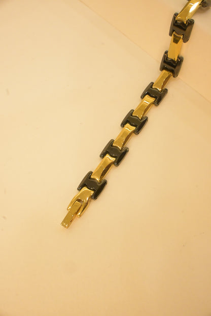 BLACK & GOLDEN CERAMIC BRACELET