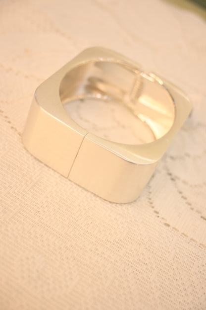 CHUNKY MATTE SILVER BRACELET