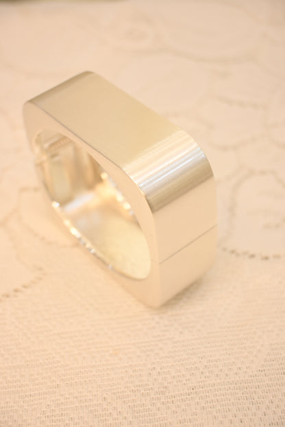 CHUNKY MATTE SILVER BRACELET