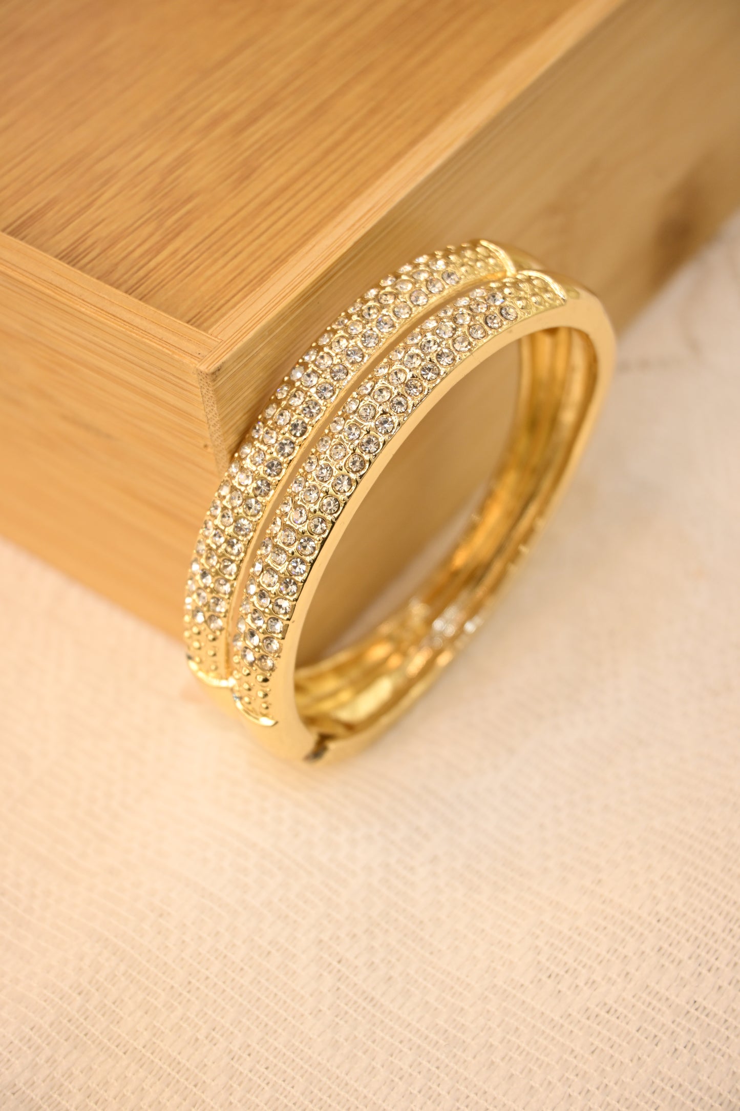 CRYSTAL BEADED CUFF BRACELET