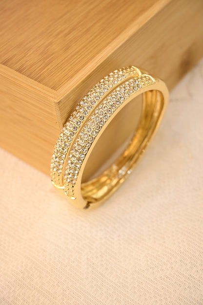 CRYSTAL BEADED CUFF BRACELET