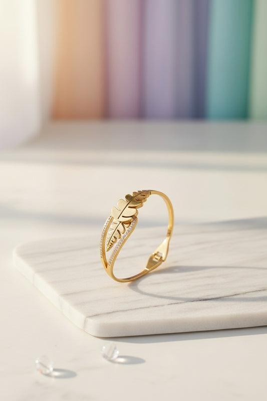 CRYSTAL LEAF BRACELET