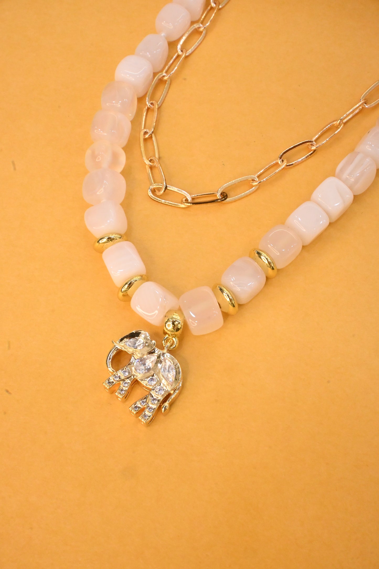 PEARL ELEPHANT NECKLACE