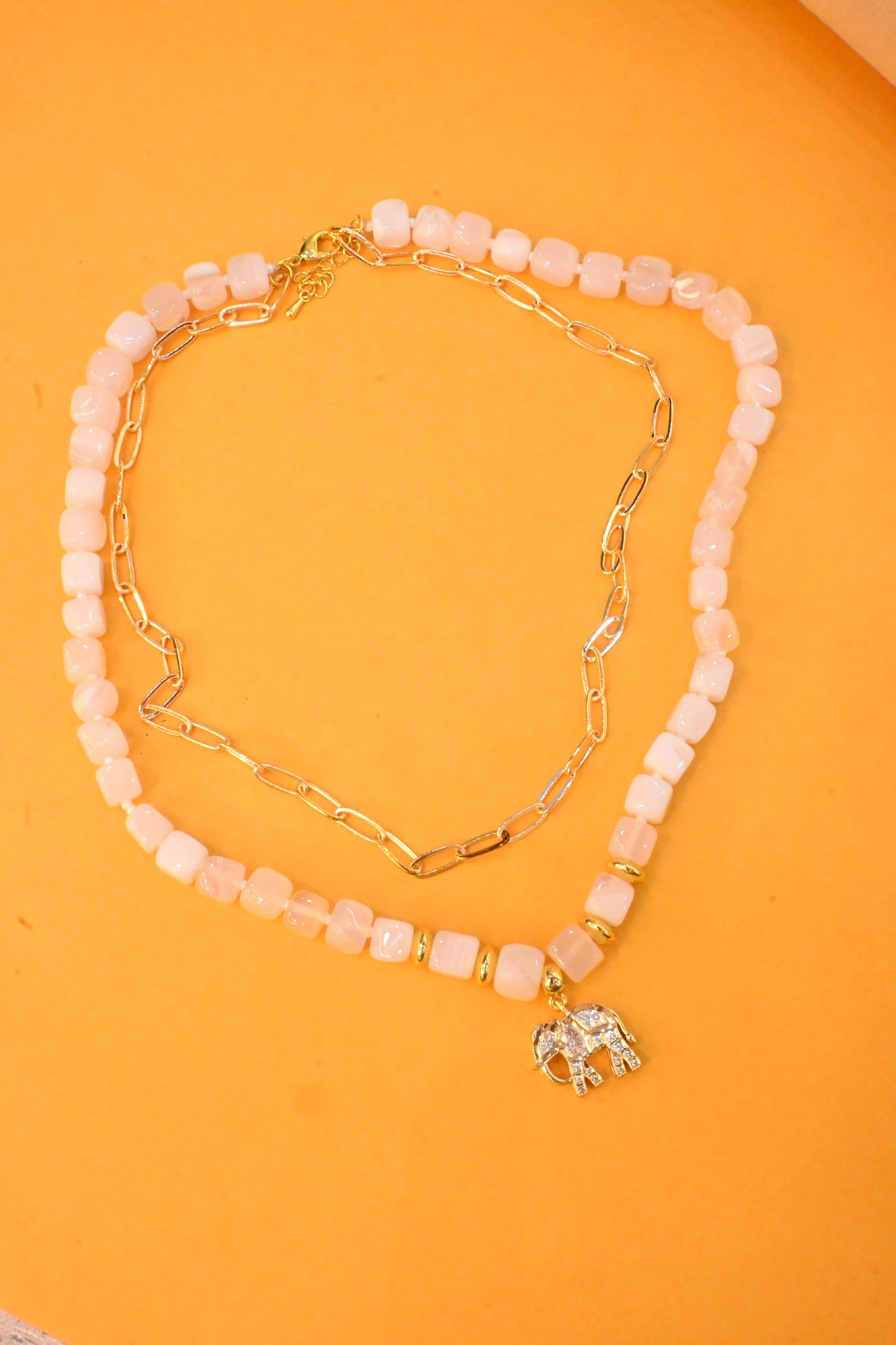 PEARL ELEPHANT NECKLACE