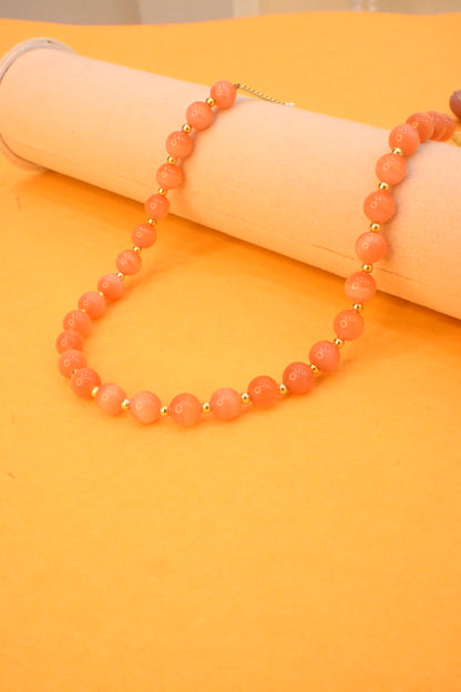 ORANGE PEARL NECKLACE