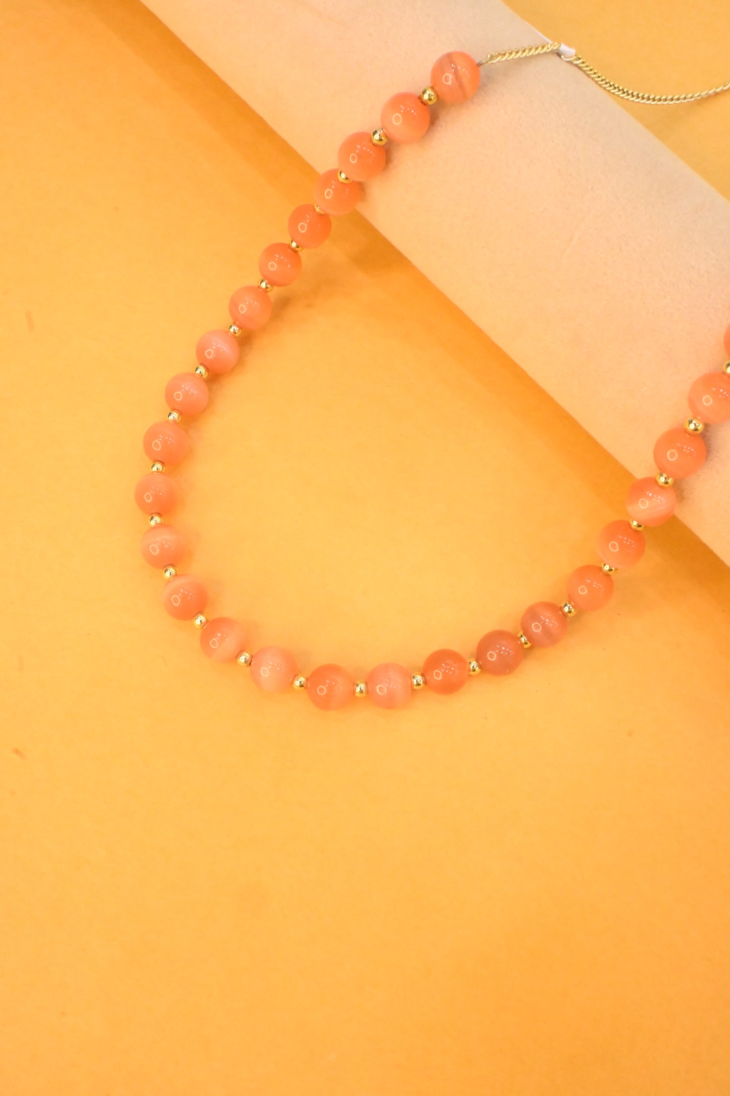 ORANGE PEARL NECKLACE