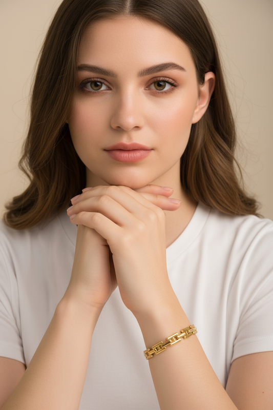 Bold Metal Link Chain Bracelet