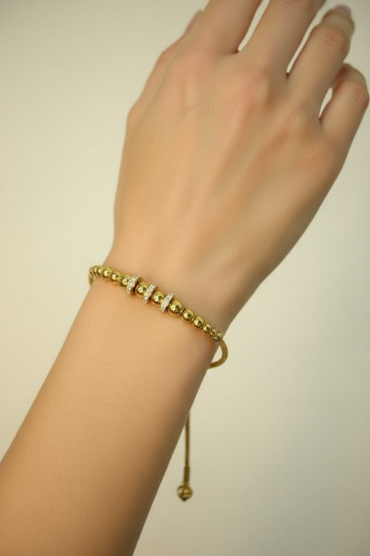 Gold Plated Beaded Bracelet