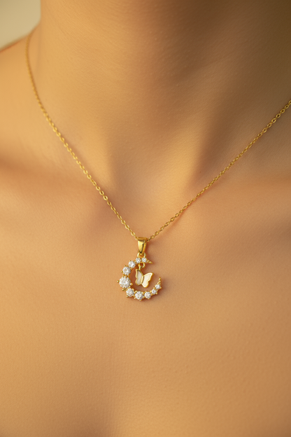 MOON & BUTTERFLY PENDANT