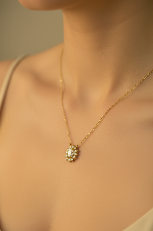 Diamond Halo Pendant